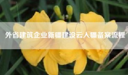 外省建筑企业新疆建设云入疆备案流程