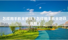 怎样用手机坐地铁（怎样用手机坐地铁流程）
