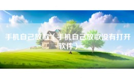 手机自己放歌（手机自己放歌没有打开软件）