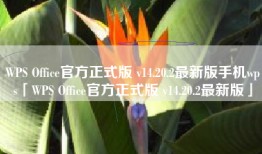 WPS Office官方正式版 v14.20.2最新版手机wps「WPS Office官方正式版 v14.20.2最新版」