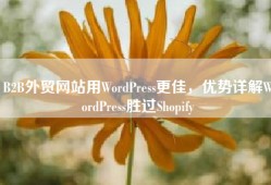 B2B外贸网站用WordPress更佳，优势详解WordPress胜过Shopify