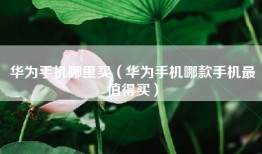 华为手机哪里买（华为手机哪款手机最值得买）