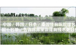 中国／韩国／日本／泰国隆胸医院排名前十名单，告诉你哪里做隆胸技术更好！
