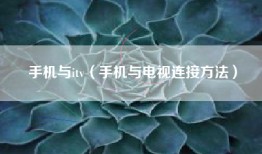 手机与itv（手机与电视连接方法）