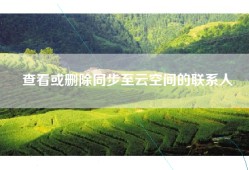 查看或删除同步至云空间的联系人