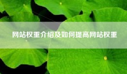 网站权重介绍及如何提高网站权重