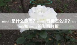 mouth是什么意思？mouth音标怎么读？mouth和mouse的发音分析