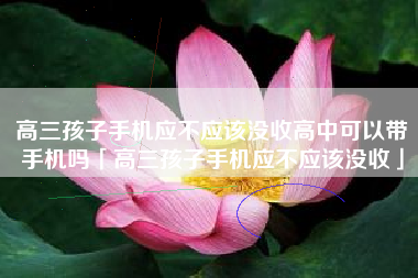 高三孩子手机应不应该没收高中可以带手机吗「高三孩子手机应不应该没收」